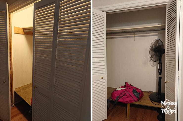 bedroom closet before