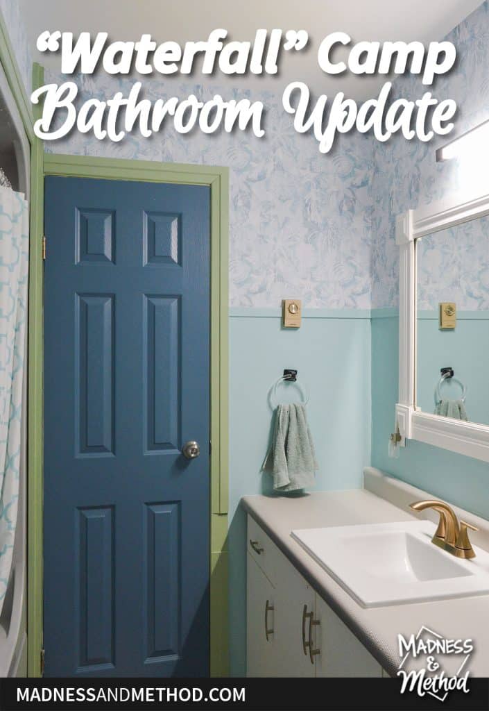 camp bathroom update graphic
