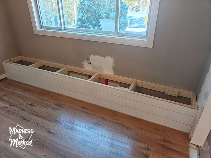 covering front of dining room bench