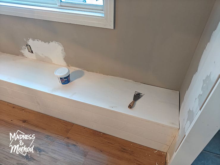 patching the dining room bench