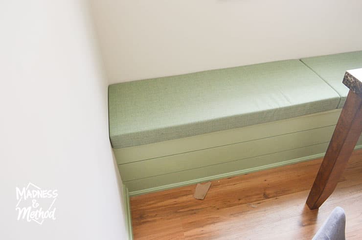 dining room bench with custom cushion