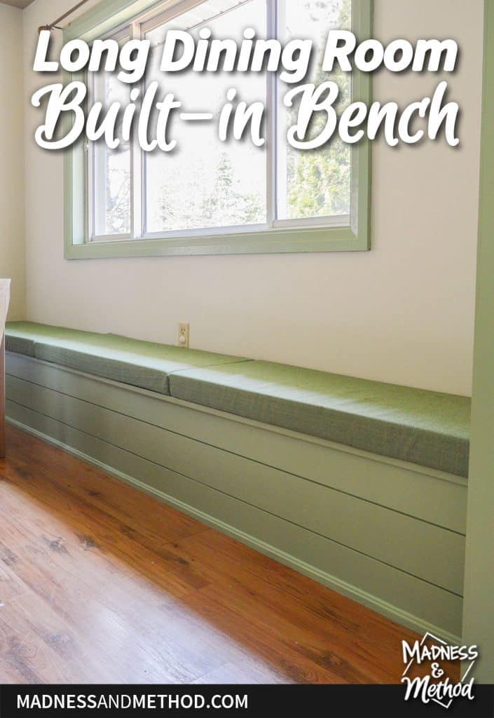 long dining room built-in bench graphic