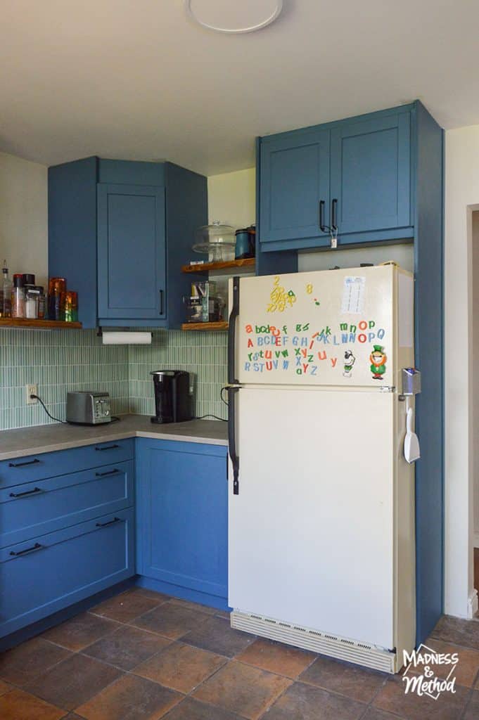 old fridge in new kitchen