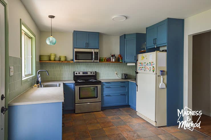 ikea lerhyttan blue kitchen