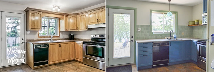 camp kitchen before after