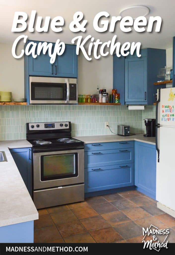 blue and green kitchen cabinets graphic