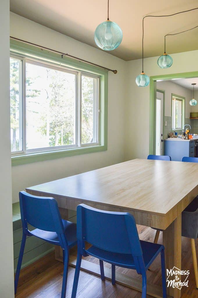 big window in dining room