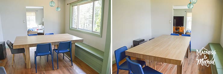 dining room with table layout