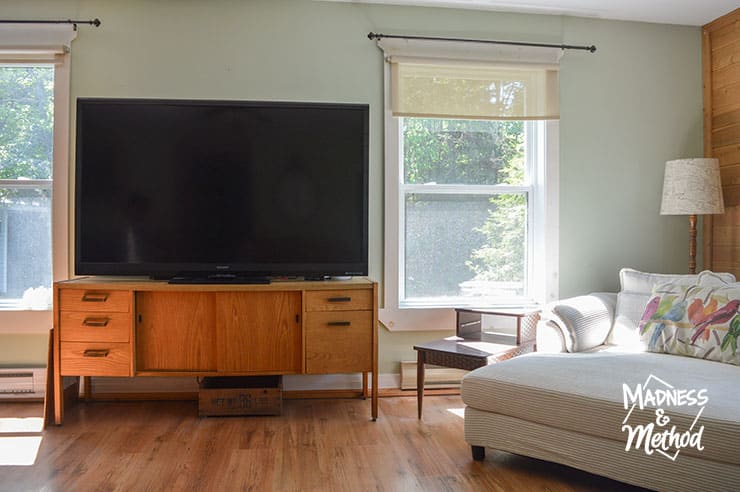 big tv in living room