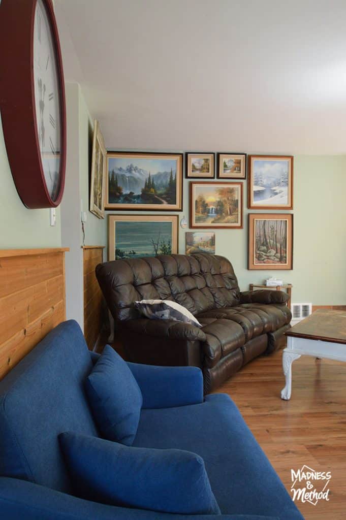 photo wall in living room