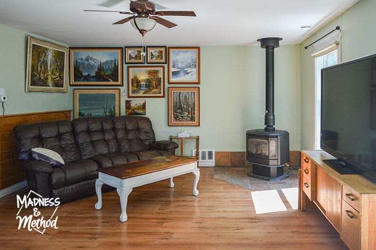 fireplace in living room