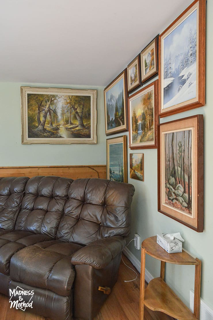 wrap around gallery wall